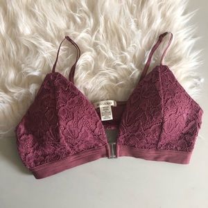 Maroon Lace Bralette
